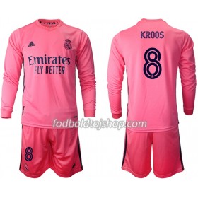 Real Madrid Toni Kroos 8 Børn Udebane Fodboldsæt 2020-21 L/S (+ Korte bukser)